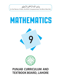 9th Class Math Textbook Punjab Board (English Medium)
